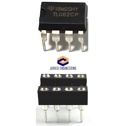 TL082CP Dual High Slew Rate JFET-Input Operational Amplifier Op-Amp IC DIP-8 & 8-Pin DIP Sockets with Machined Contact Pins (Pack of 1) in Saudi Arabia