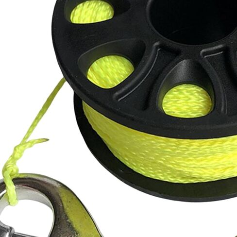 Underwater Exploration Reel with, Visible Nylon Cord and Double Steel Hook for Navigation, Suitable for Exploration, Fluorescent Yellow in Kuwait