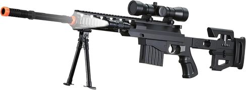 Goldenball CQB Spring ABS Airsoft Tactical Sniper Rifle Gun with Folding Stock + Flashlight + Bipod in Saudi Arabia