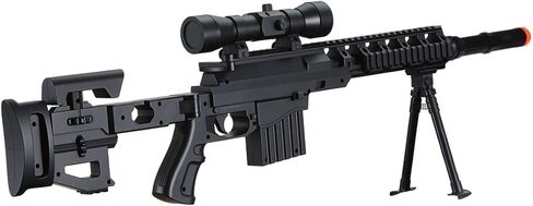 Goldenball CQB Spring ABS Airsoft Tactical Sniper Rifle Gun with Folding Stock + Flashlight + Bipod in Saudi Arabia