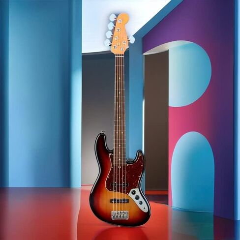 Fender American Professional II 5-String Jazz Bass، 3-Color Sunburst، لوحة أصابع من خشب الورد in Saudi Arabia