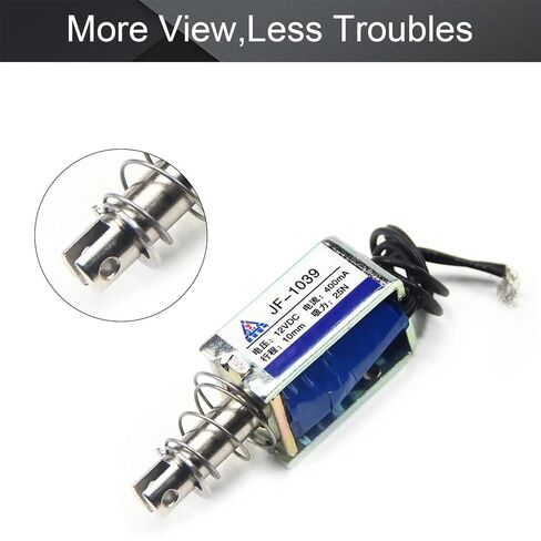 Fielect DC 12V 25N Pull Type Solenoid Electromagnet 10mm Stroke Open Frame Solenoid Electromagnet Linear Motion, JF-1039-12V in Saudi Arabia
