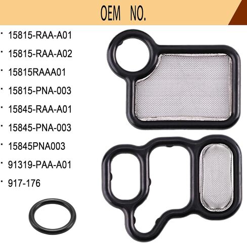 917-176 VVT VTEC 3Pcs Solenoid Gasket Valve Cover Set 15815-RAA-A01 for 2002-2015 Honda CR-V Accord Civic Element for Accord Crosstour, Base RSX,TSX Types RDX,91319-PAA-A0115845-RAA-A01 2.0L2.4L in Kuwait
