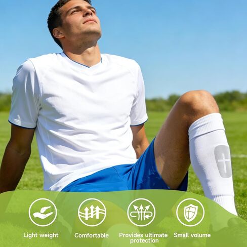 2 Pairs Mini Shin Guards Soccer, Small Shin Pads with Cross Design, Lightweight Low Profile Football Leg Protection for Kids Youth and Adults, Streamlined Fit for Training in Kuwait