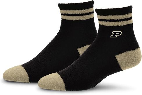 للأقدام العارية NCAA PURDUE BoilerMAKERS Cozy Two Stripe Quarter Sock Team Color OSFM in Saudi Arabia