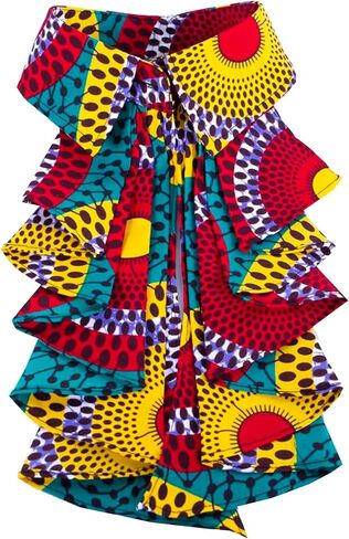 African Fake Collars for Women Blouse Bows Classic Kente Multicolor False Collar in Saudi Arabia