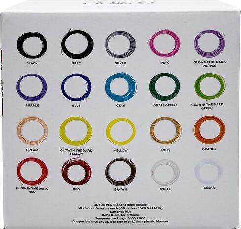 قلم طباعة ثلاثي الأبعاد SCRIB3D P1 مع 3 ألوان للمبتدئين وحزمة إعادة تعبئة PLA مع 20 لونًا متنوعًا in Kuwait
