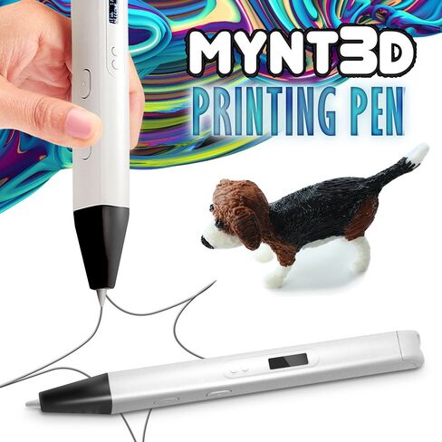 MYNT3D Professional Printing 3D Pen with OLED Display & 3D Pen Mat Kit, DesignPad + FreePad,Black in Kuwait