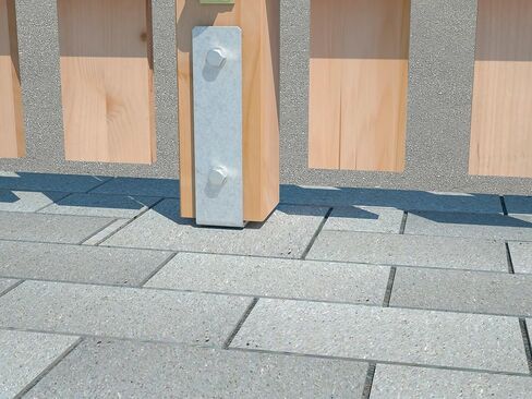 U-Shaped Post Anchor with Concrete Anchor made from T-Iron lichte Breite: 121 mm Oberflaeche: feuerverzinkt in Kuwait