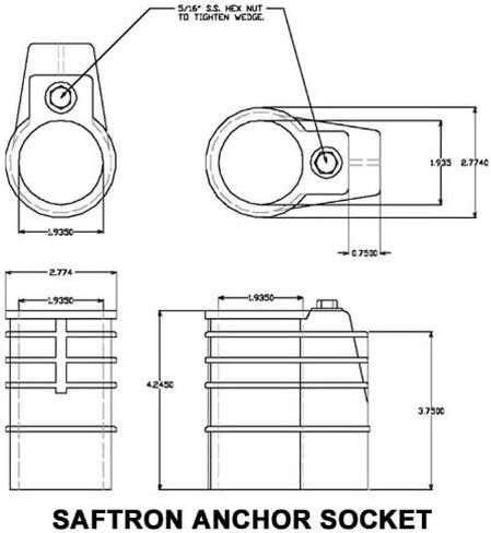 Anchor Socket - Saftron Chemical Resistant Cool to Touch High Impact Polymer in Kuwait