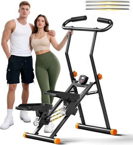 Stair Stepper for Home Gym, 2025 Upgrade Stair Climber w/ 3-Level Resistance & Height, Non-Slip Pedals, Digital Tracker & Phone Holder Home Exercise Machine for Women Men in Kuwait