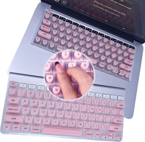 Long Nail Keyboard Stickers & Cover for Long Nails - 119 Keys Set, Fits 15-17 Inch Laptops, Portable Plastic Storage Case, Ideal Gift (Pink) in Kuwait