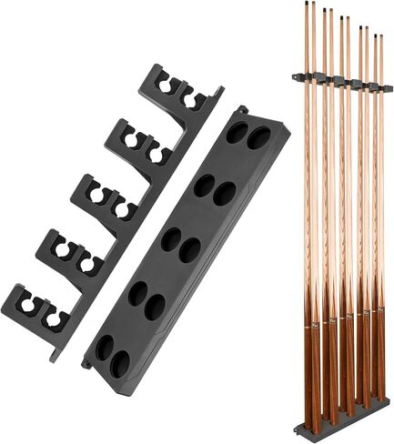 حامل عصا حمام السباحة الأفقي 10 قطع مثبت على الحائط، حامل عصا حمام السباحة، رفوف عصا البلياردو، ملحقات غرفة الألعاب in Kuwait