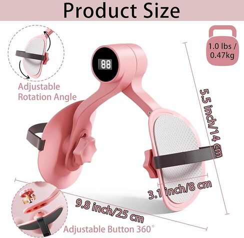 Pelvic Floor Trainer for Women - Inner Thigh Master Exerciser Devices with Counter & Leg Strap, Postpartum Rehabilitation Pelvic Floor Kegel Toner Equipment for Woman Home Office Workout in Kuwait