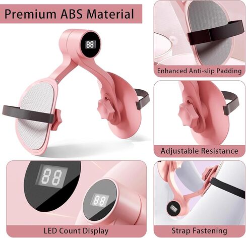 Pelvic Floor Trainer for Women - Inner Thigh Master Exerciser Devices with Counter & Leg Strap, Postpartum Rehabilitation Pelvic Floor Kegel Toner Equipment for Woman Home Office Workout in Kuwait