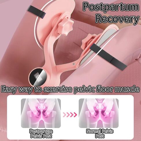 Pelvic Floor Trainer for Women - Inner Thigh Master Exerciser Devices with Counter & Leg Strap, Postpartum Rehabilitation Pelvic Floor Kegel Toner Equipment for Woman Home Office Workout in Kuwait