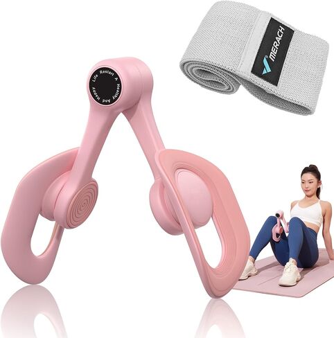 MERACH Thigh Trainer, Pelvic Floor Exercise Devices with Resistance Band, Inner Thigh Exerciser for Women, Home Fitness Equipment for Hip/Leg/Butt in Kuwait