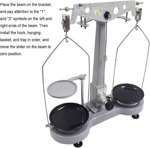 Precision Mechanical Balance, 500G/0.02G Single Lever Table Balance Scale, with Standard Weights, 4.7" Pan, Physical Mechanics Experimental Equipment Teaching Aids in Saudi Arabia