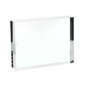 EISCO Rectangular Refraction Block, 5" (125mm) x 2.6" (65mm) x 0.7" (18mm) - Acrylic - Slightly Beveled Edges - Excellent for Physics Experiments & Photography in Kuwait