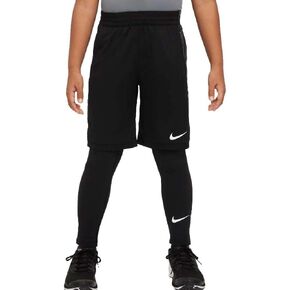 بنطال ضيق Pro Dri-FIT™ من نايكي للأطفال (للأطفال الصغار/الأطفال الكبار) أسود/أبيض LG (14-16 طفل كبير) in Kuwait