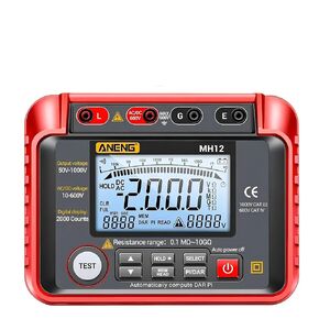 MH12 الرقمية Megohmmeter متر العزل الأرض المقاومة متر فاحص كابل الجهد العالي الفولتميتر المقاوم متر أداة in Kuwait