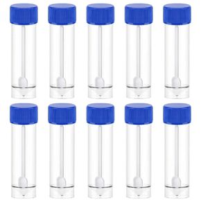 10 قطعة حاوية عينة البراز ، 25-30 مللي كوب عينات من البلاستيك مع أغطية وملعقة أكواب البول السائل الشفاف للاستخدام الطبي المختبري in Kuwait