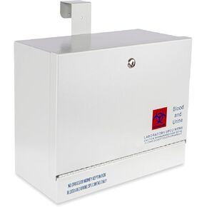 POCHAR Stainless Steel Specimen Lock Box - Over-the-Door Hanging Specimen Drop Box for Labs, Clinics, and Medical Offices - Lockable Specimen Collection Boxes for Specimen Handling and Storage in Saudi Arabia