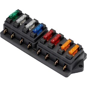 8 Way Fuse Holder Box Car Vehicle Circuit Blade Fuse Box Block with ATO Fuse Block Auto Car Accessories in Kuwait