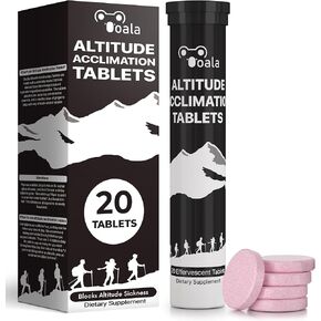 أقراص التأقلم مع داء الارتفاع (20 قرصًا) | يدعم التأقلم السريع على الارتفاعات والانتعاش | الوقاية من داء المرتفعات والمساعدة على الترطيب | دواء داء الارتفاعات للارتفاعات العالية in Kuwait