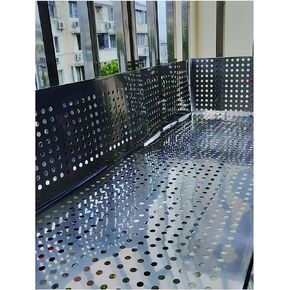 Stainless Steel Perforated Metal Sheet for Ventilation & Decoration, 8mm Holes, 0.3mm Thickness, 15x330cm, Durable Mesh Panel for Home & Industrial Use in Kuwait