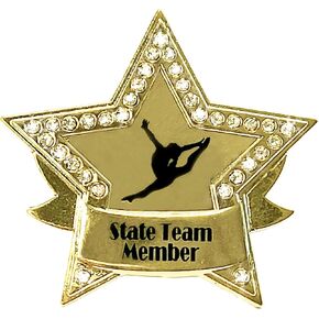 Snowflake Designs State Team Member Gymnastics Pin - #1221 in Saudi Arabia