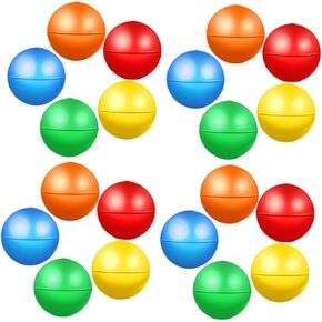Kisangel 100pcs Colorful Raffle Balls 4cm Openable Plastic Capsules for Kids Party Games Vending Machine Prizes and Drawing Events in Kuwait