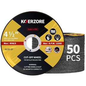 4-1/2 Inch Cut Off Wheels, 4.5" Grinder Wheels for Metal & Stainless Steel, Professional Thin Cutting Discs for Angle Grinder - 50 PCS of Aggressive Cutting Blades in Kuwait