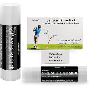 عصا الجولف الصلبة المضادة للتقطيع والخطاف - عبوتان (2 × 1.27 أونصة/36 جم) | مخفض الدوران للسائق، والأخشاب، والهجينة، والمكاوي | سعة كبيرة جدًا لكل عصا | يحسن الدقة والمسافة in Kuwait