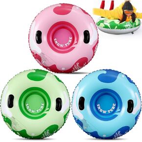 Sotiff 3 Pack Snow Tubes for Sledding 36'' Heavy Duty Inflatable Snow Sleds for Adults Winter Toys for Outdoor Sledding, Christmas Sleds Gift in Kuwait