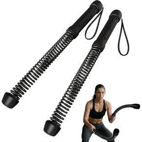 Ropeless Battle Ropes, Exercise Training Equipment with Wrist Straps, Black Spring Design in Saudi Arabia
