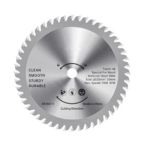 115mm Circular Saw Wood Cutter 48 Teeth Carbide Smooth Cutting 1-1/4 inch Arbor for Woodworking (Silver) in Kuwait