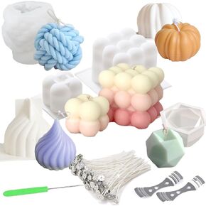 2 Pack Peony Candle Molds Set - Large & Medium Silicone Molds for Candle Making, 3D Flower Reusable Silicone Molds for Resin, Wax, Chocolate (Peony 2 Pack) in Kuwait