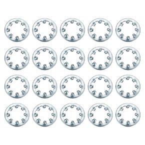 uxcell 100Pcs 10# Internal Tooth Lock Washer, Zinc-Plated Carbon Steel Multi-Tooth Star Washer Locking Fastener, Silver Tone in Kuwait