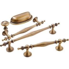 Retro Solid Antique Brass Drawer Long Handle Creamy Style Cabinet Pull 1Pcs(5-L-217mm-160mm) in Kuwait