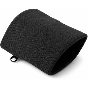 Alomejor Wrist Wallet Sweatband with Zipper, Cotton, Black/Blue/Red/White, 3.2x3.2 in, for Running and Sports in Kuwait