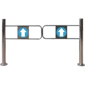 بوابة معدنية متأرجحة تغلق تلقائيًا، باب أمان أحادي الاتجاه للمستودع والمكتبة، مدخل آمن للمشاة (190 × 97 سم) - حل متين للتحكم في الوصول in Kuwait