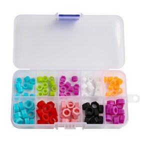 Dental Code Rings Orthodontic Silicone Ring 100Pcs Mix Large Small Multi- Color Instrument Labels Autoclavable(L 6mm S 4mm) in Kuwait