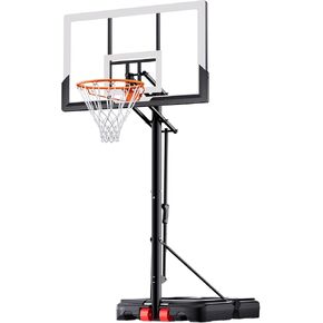 طوق كرة السلة، هدف كرة سلة محمول قابل للتعديل مع لوحة خلفية مقاس 45/48 بوصة، قاعدة ثابتة مرجحة للاستخدام في الهواء الطلق، الفناء الخلفي واللعب مع شبكة in Kuwait
