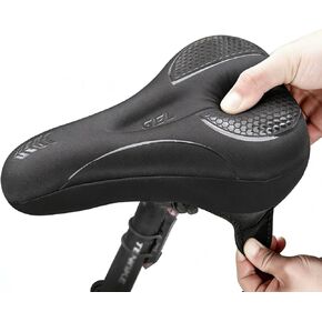 وسادة مقعد الدراجة JUMPOW للمقاعد الضيقة، غطاء مقعد الدراجة من الجل والإسفنج الذكي مع سيليكون مزدوج مضاد للانزلاق، تصميم تدفق الهواء مسامي، يناسب Peloton، الثابتة، الدراجات الجبلية والطرق in Kuwait