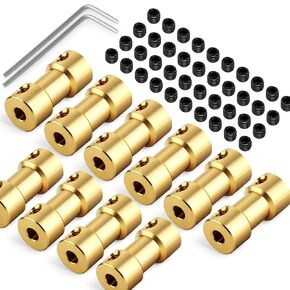 10pcs 2mm to 2mm Shaft Coupler, Brass Set Screw Couplings, Motor Shaft Coupler in Kuwait