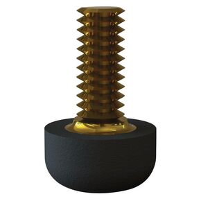 Essentra, TB-2, Screw-On Feet - Base Diameter - 9.7 mm (0.380 in) - Base Height - 5.1 mm (0.200 in) - Stud Length - 10.2 mm (0.400 in) - (5 Item/s) in Kuwait