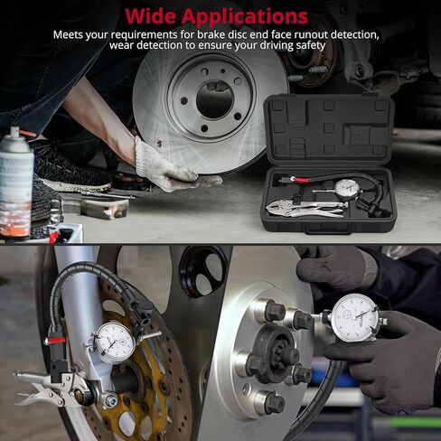 0-1/0.001 بوصة مجموعة قياس الجريان القرصي ومؤشر قرص قياس الدوار/الكرة المشتركة مع ذراع مرن 13.77 بوصة ومجموعة قياس الدوار لفرامل القرص 7 بوصة للصناعة الميكانيكية للسيارات in Kuwait