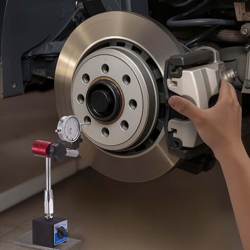 VEVOR Dial Test Indicator with Magnetic Flexible Base Stand, 0.001 inch Accuracy, 0-1 inch Range, Fine Adjustable Long Arm, Professional for Machine Set-Up, Narrow Area Measurement, Easy to Read in Saudi Arabia