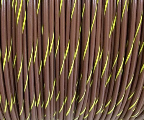 سلك أساسي بحري بشريط حلزوني 12 AWG، بني مع شريط أصفر، 50 قدم in Kuwait